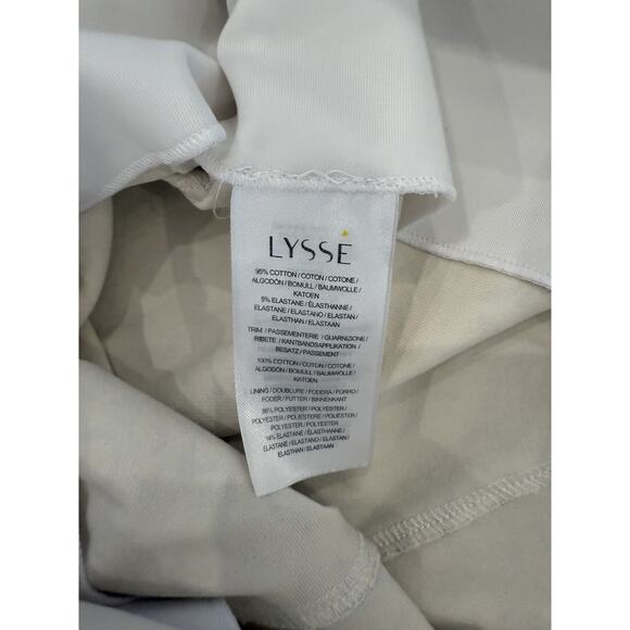 Lysse Pull On Ankle‎ Pants Elastic Waist Blue White Fringe XL Cotton - Picture 3 of 8